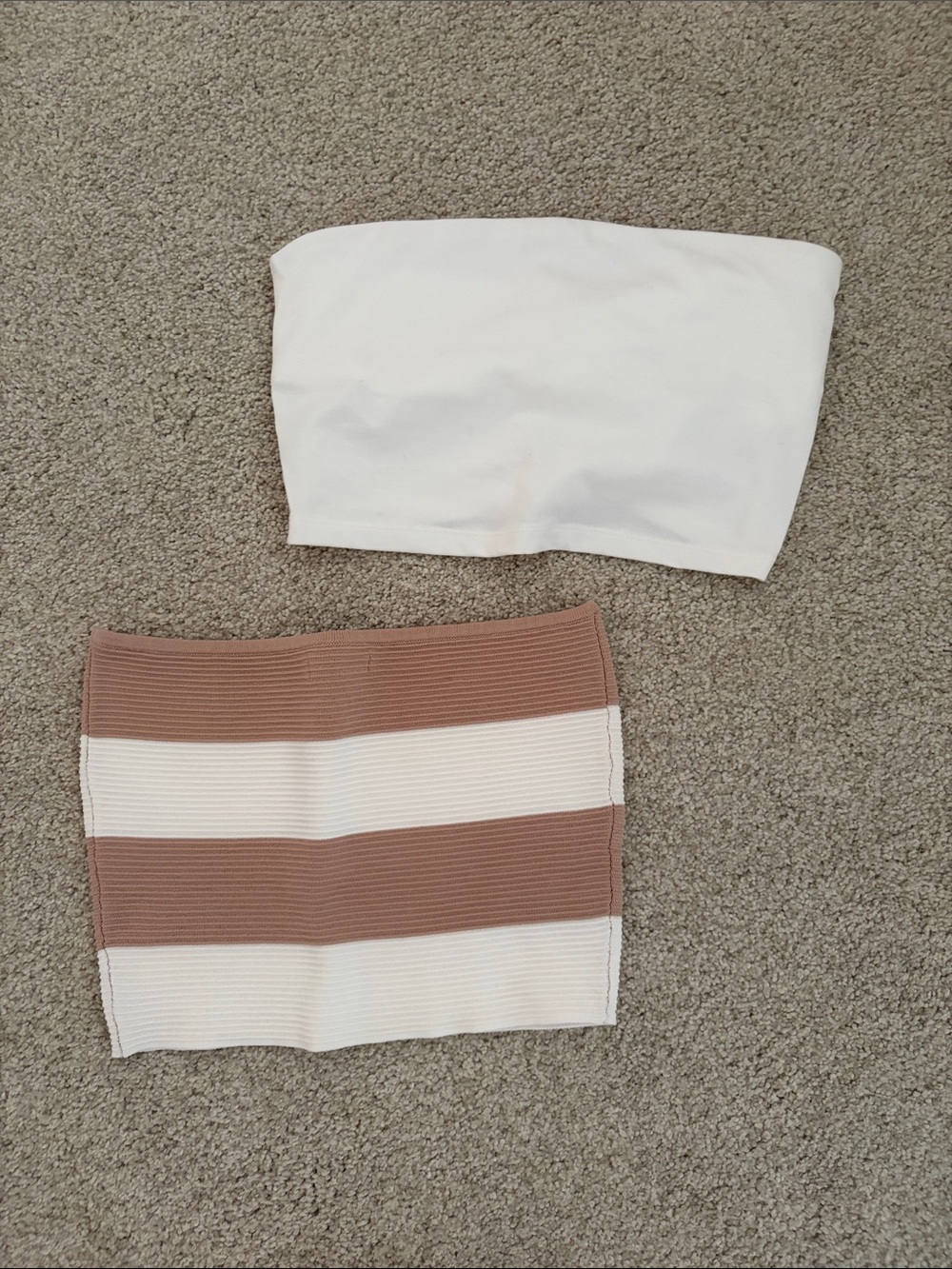 Women's Tube Tops- white and striped